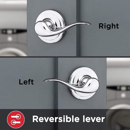 Kwikset Tustin Hall/Closet Lever in Polished Chrome (Pack of 2)