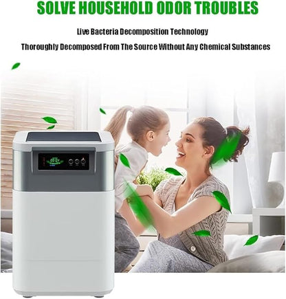 Smart Waste Kitchen Composter, Electric Kitchen Composter, 3L Home and Kitchen Composting Bin, Countertop Automatic Food Waste Cycler, Turn Garbage to Compost with Single Button(Red)
