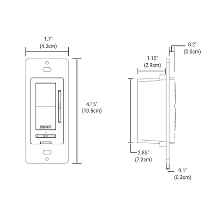 HALO Pure Smart Battery-Powered Multi-Functional Control Switch – Wirelessly Control Smart Lighting Connected by WiZ, CWR-TW-Scene-WH