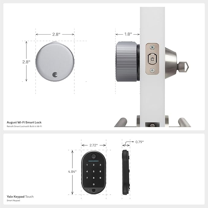 Yale August Wi-Fi Smart Lock with Keypad Touch in Silver
