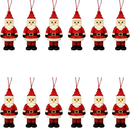 DIY Christmas Button Ornament Making Set - Snowman/Santa/Angel, Fun Holiday Craft Kit for All Ages, Ideal Xmas Tree Hanging Decor & Festive Gifts (A 12)