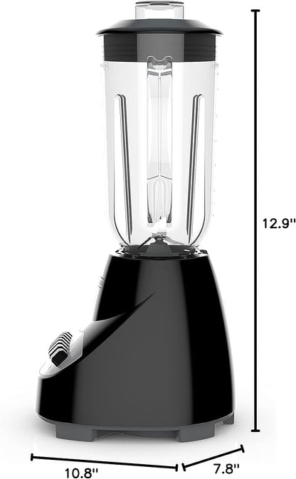 BLACK+DECKER Crush Master Blender, 10-Speeds with Stainless Steel Blades, Black, BL2010BP