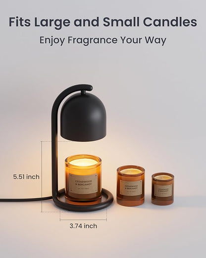 SwitchBot Smart Candle Warmer Lamp with Timer & Voice Control — Dimmable Flameless Candle Wax Melter, Matter-Enabled for Apple Home & Alexa, Perfect Valentine & Birthday Gift for Women, Home Decor