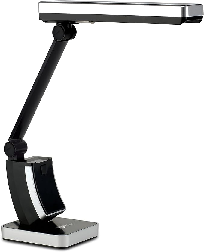 OttLite 13W Slimline Desk Lamp - Home, Office, Bedroom, or Reading (Black)