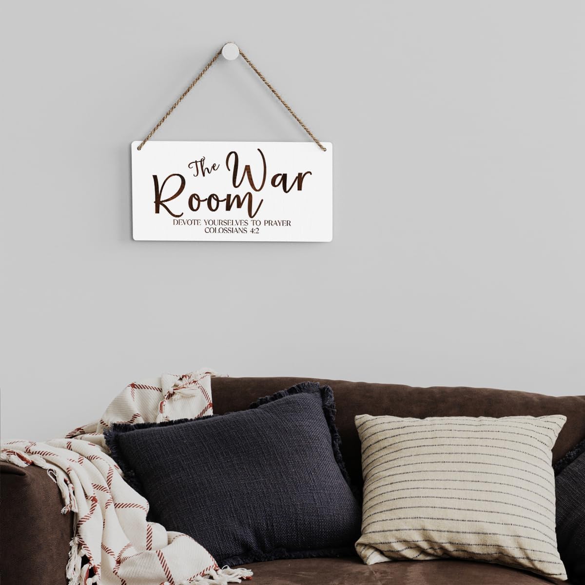 Rustic War Room Decor Christian Decor Bible Verse Wood Decor Sign Regalos Cristianos Para Mujer Scripture Printed Wood Sign Wall Art Religious Gifts Faith Based Gifts