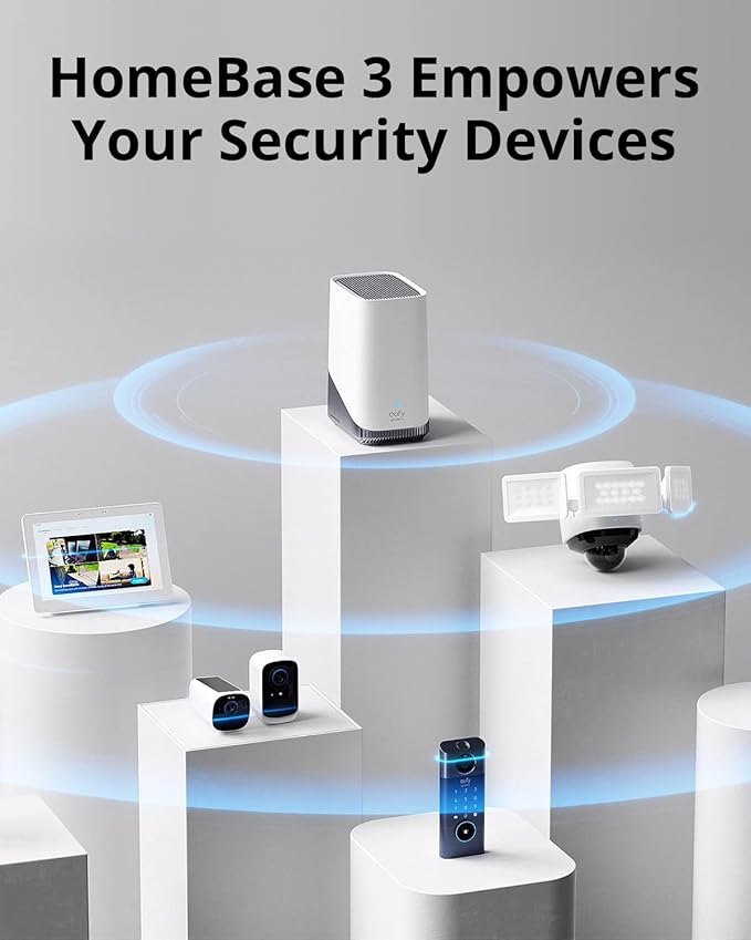 eufy Security HomeBase S380 (HomeBase 3),eufy Edge Security Center, Local Expandable Storage up to 16TB, eufy Security Product Compatibility, Advanced Encryption,2.4 GHz Wi-Fi, No Monthly Fee