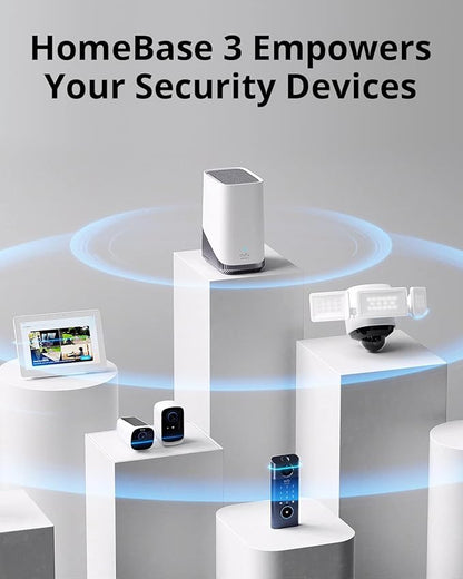 eufy Security HomeBase S380 (HomeBase 3),eufy Edge Security Center, Local Expandable Storage up to 16TB, eufy Security Product Compatibility, Advanced Encryption,2.4 GHz Wi-Fi, No Monthly Fee