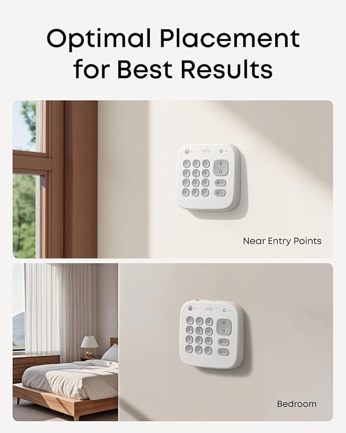eufy Keypad E10, Quick and Convenient Arming/Disarming, Covert Duress Alarm, One-Touch SOS Alert, Requires HomeBase 2, 3 or Pro