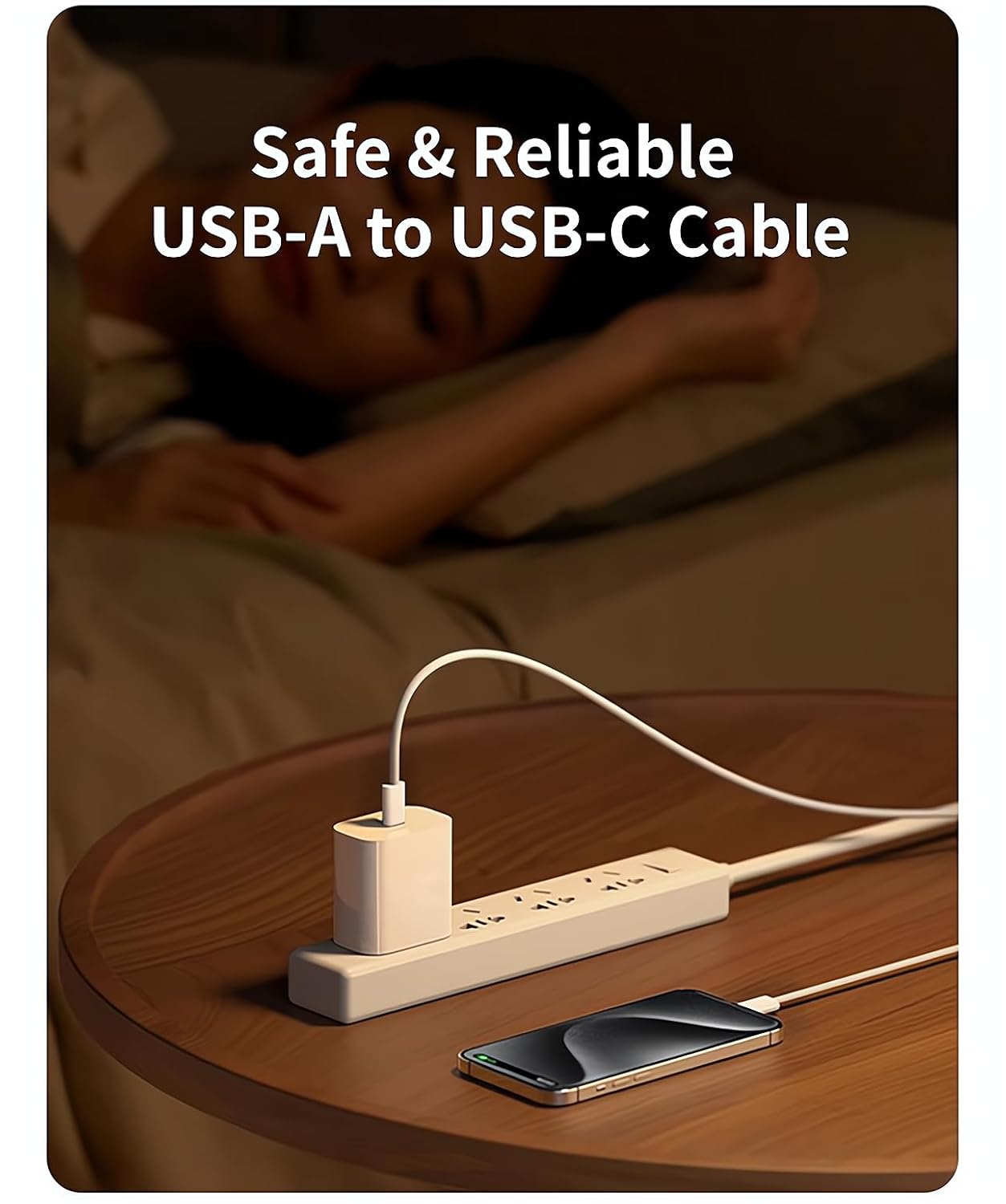 Woven iPhone 16 Pro Max Charger Cable, [MFi Certified] USB A to USB C Cord Fast Charging for Apple iPhone 15 Pro Max/16 Plus/iPhone 16Pro, iPad Air 5, USB to Type C Carplay Charge Wire (6.6ft, White)