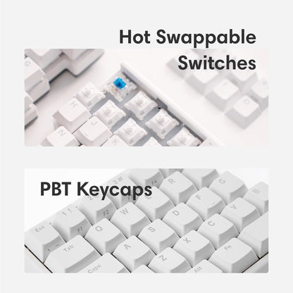 Wireless Ergonomic Split Mechanical Keyboard - Linear, Hot-Swappable, Compact 60% Layout, Programmable for Mac & Windows, PBT Keycaps(Standard Version)