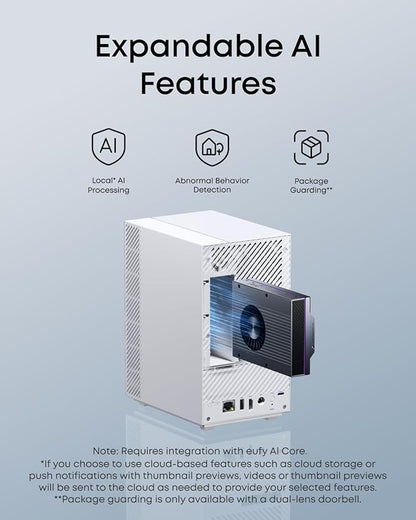 eufy HomeBase Professional S1, Home Security Center, 4G Connectivity, Battery Backup, Local Expandable Storage, Advanced Local AI, Compatible with eufy Security Products