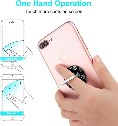 Bonoma Phone Ring Stand, 3 Pack Dog Paws 360 Degree Rotation Finger Grip Stand Holder Compatible with Smartphones and Tablets