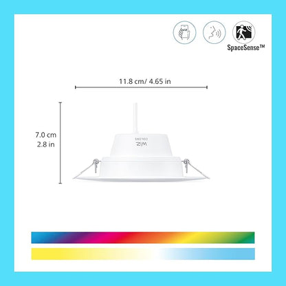 WiZ Retrofit Downlight - 6 inch LED Recessed Light Fixture - Motion Activated Recessed Light - 1150 Lumen - Connects to Wi-Fi - Control with Voice or App - Matter Compatible LED Lights | (Pack of 6)