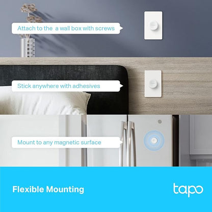 Tapo TP-Link Smart Button | Wireless Remote Dimmer Switch | 3-Way Control | Tap & Rotate HUB Required | 1+ Year Battery Life