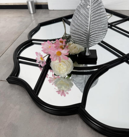 Window Mirror Pane, Black Metal Frame, Cathedral Arched Wall Mirrors Decorative Over Fireplace Mantel, Farmhouse Decorations for Dining Living Room Hallway Entryway