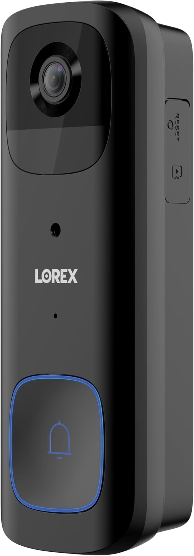 Lorex 2K Wireless WiFi Smart Video Doorbell Camera w/No Subscription Fee - Smart Security Lighting, Night Vision, Battery-Powered, Motion Detection (Black)