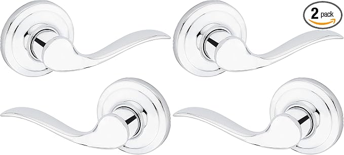 Kwikset Tustin Hall/Closet Lever in Polished Chrome (Pack of 2)