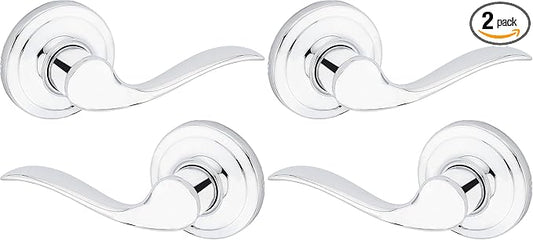 Kwikset Tustin Hall/Closet Lever in Polished Chrome (Pack of 2)