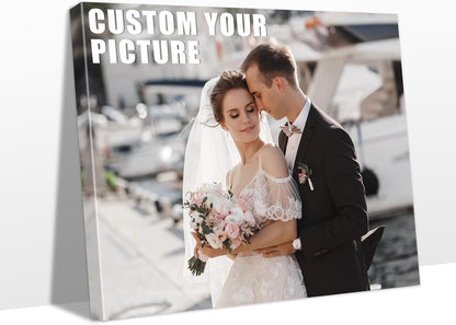 Personalized Custom Canvas Prints with Your Photos & Text, Customized Picture Print, Transform Own Images Into Framed Wall Art Digitally Printed Photo to Canvas, Keepsakes Gifts for Family 30x24’’