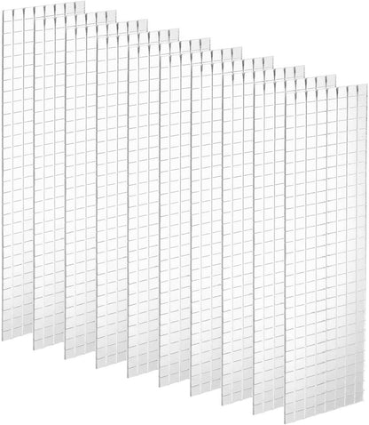 HARFINGTON 10 Sheet 4800 Pieces Self Adhesive Mirror Mosaic Tiles 5x5mm Small Square Mirror Tiles Sticker Disco Ball Stickers Mini Glass Tiles for DIY Craft Party Home Decoration, Silver