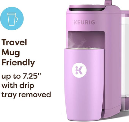Keurig K-Mini Mate Plus Single-Serve K-Cup Pod Coffee Maker, Compact, 3 Cup Sizes, Brew Over Ice and Strong Button Features, 50 oz Removable Reservoir, Wild Orchid