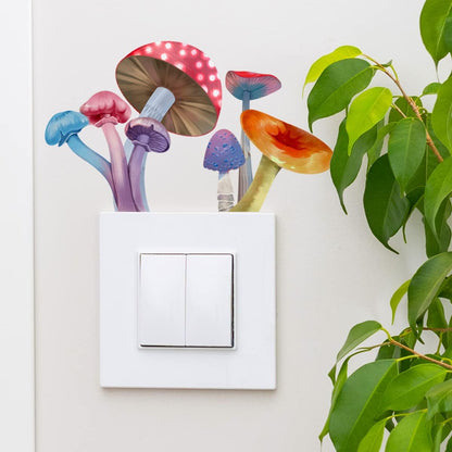 Luminous Window Wall Decals Switch Sticker Decoration Stickers for Home Office School Mushroom