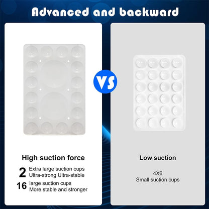 Silicone Suction Phone Holder Mount, Adhesive Accessory for iPhone and Android, Hands-Free Mirror Shower Holder for TikTok Videos and Selfies (Transparent, Single Sided)