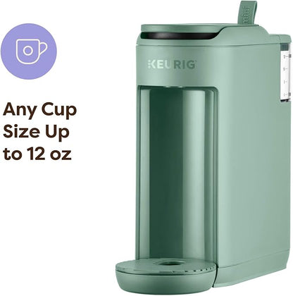 Keurig K-Mini Mate Single Serve K-Cup Pod Coffee Maker, Brews Up to 12 oz Cup, Compact Portable Coffee Machine for Small Spaces, Great for Dorms & Offices, Glamping Green