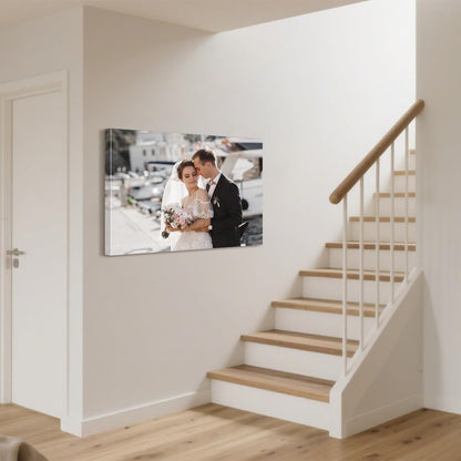 Personalized Custom Canvas Prints with Your Photos & Text, Customized Picture Print, Transform Own Images Into Framed Wall Art Digitally Printed Photo to Canvas, Keepsakes Gifts for Family 24x18’’