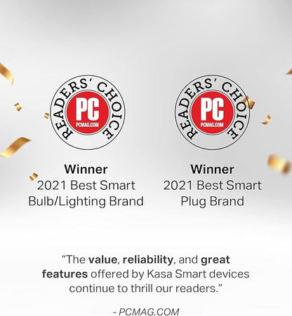 Kasa Smart Light Bulbs, Full Color Changing Dimmable Smart WiFi Bulbs Compatible with Alexa and Google Home, A19, 60 W 800 Lumens,2.4Ghz only, No Hub Required, 2-Pack (KL125P2), Multicolor
