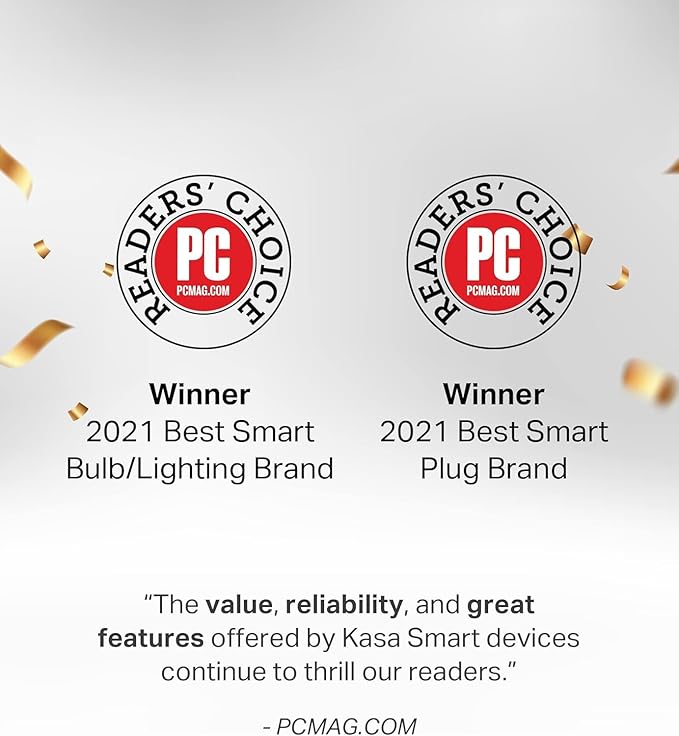Kasa Smart Light Bulbs That Works with Alexa and Google Home,Dimmable Smart LED Bulb,A19,9W,800Lumens,Soft White(2700K),CRI≥90,WiFi 2.4Ghz only,No Hub Required,(KL110P4),(Pack of 48)