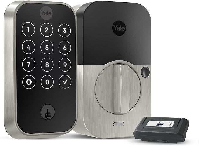 Yale Assure Lock 2 Deadbolt, Satin Nickel Electronic Touchscreen Entry Door Lock with Z-Wave and Back-Up Key, YRD420-ZW2-619