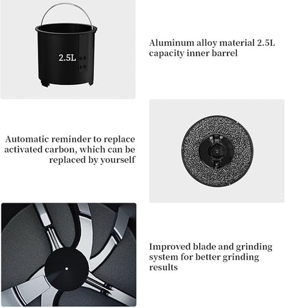 Kitchen Organics Waste Compost Bin Garbage Recycling Food Waste Disposer 2.5L Electric Composter for Kitchen,Helps Turn Food Waste Into Pre-Compost,