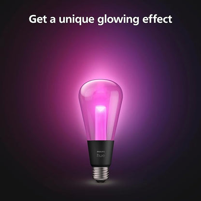 Philips Hue Lightguide ST23 Edison Smart LED Bulb – Handblown Glass - Color Changing Light - Compatible with Amazon Alexa, Apple HomeKit and Google Assistant - Bluetooth and Hue Bridge Compatible