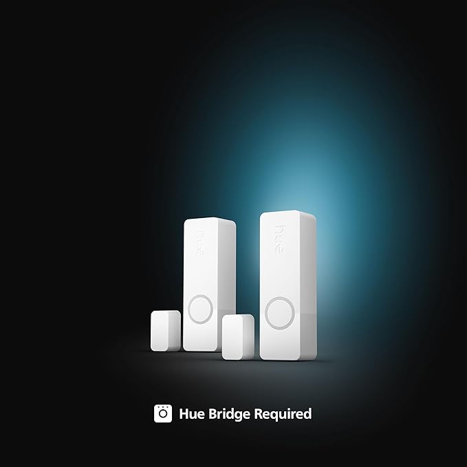 Philips Hue Secure Smart Contact Sensor, White - 2 Pack - Made for Indoor Doors and Windows - Requires Hue Bridge - Works with The Hue App
