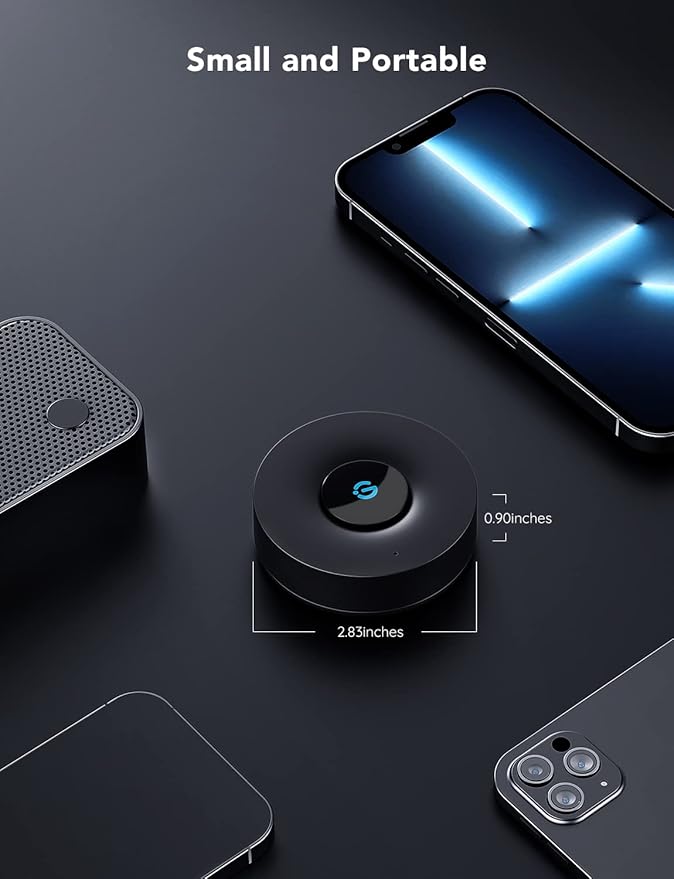 Govee Music Sync Box, Bluetooth Group Control 7 Devices, 22 Dynamic Music Modes, Battery Powered, USB Charged, Supports All Govee Smart Color Light Products
