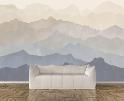 Oil Painting Peaks Wall Mural Wallpaper for Bedroom 103" x 69"