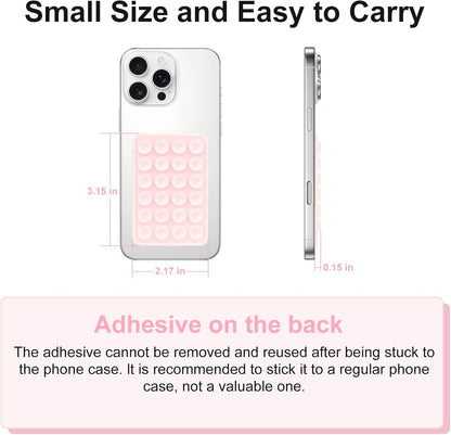 2PCS Silicone Suction Phone Case Mount,Non Slip Suction Cup, Hands-Free Phone Accessories Holder for Selfies and Videos,Silicone Adhesive Stand Sticky for Cell Phone Sky Blue