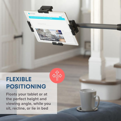 LEVO Deluxe Table Clamp for All Best Tablet PCs, iPads, iPad Mini, New iPad Pro, Galaxy, Nexus, Xoom, Surface Pro, Miix, Nook, Fire, and Other Tablets and e Readers Gunmetal Color - G2