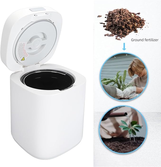 Smart Waste Kitchen Composter, 2.5L Capacity Electric Food Recycler Turn Waste Into Fertilizer, for Kitchen Disposal (US Plug 110V)