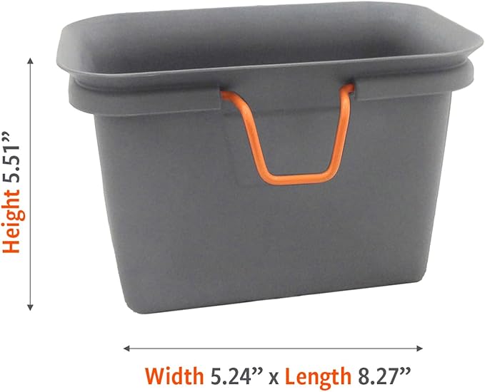 Full Circle Scrap Happy, Food Scrap Collector and Freezer Compost Bin - Hanging Kitchen Countertop Bin for Fruit and Vegetable Waste, Fits in Freezers, Slate