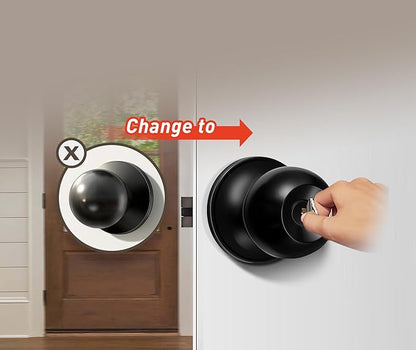 Front Door Lock Set | One Key for Two Lock | Keyless Entry Door Lock Deadbolt with Handle Set | Knob Handle
