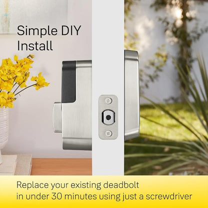 Yale Assure Lock 2 Touch Deadbolt, Black Suede Key-Free Smart Entry Door Lock with Bluetooth Connected Keypad and Fingerprint Scanner for Code Entry (No Wi-Fi), YRD430-F-BLE-BSP