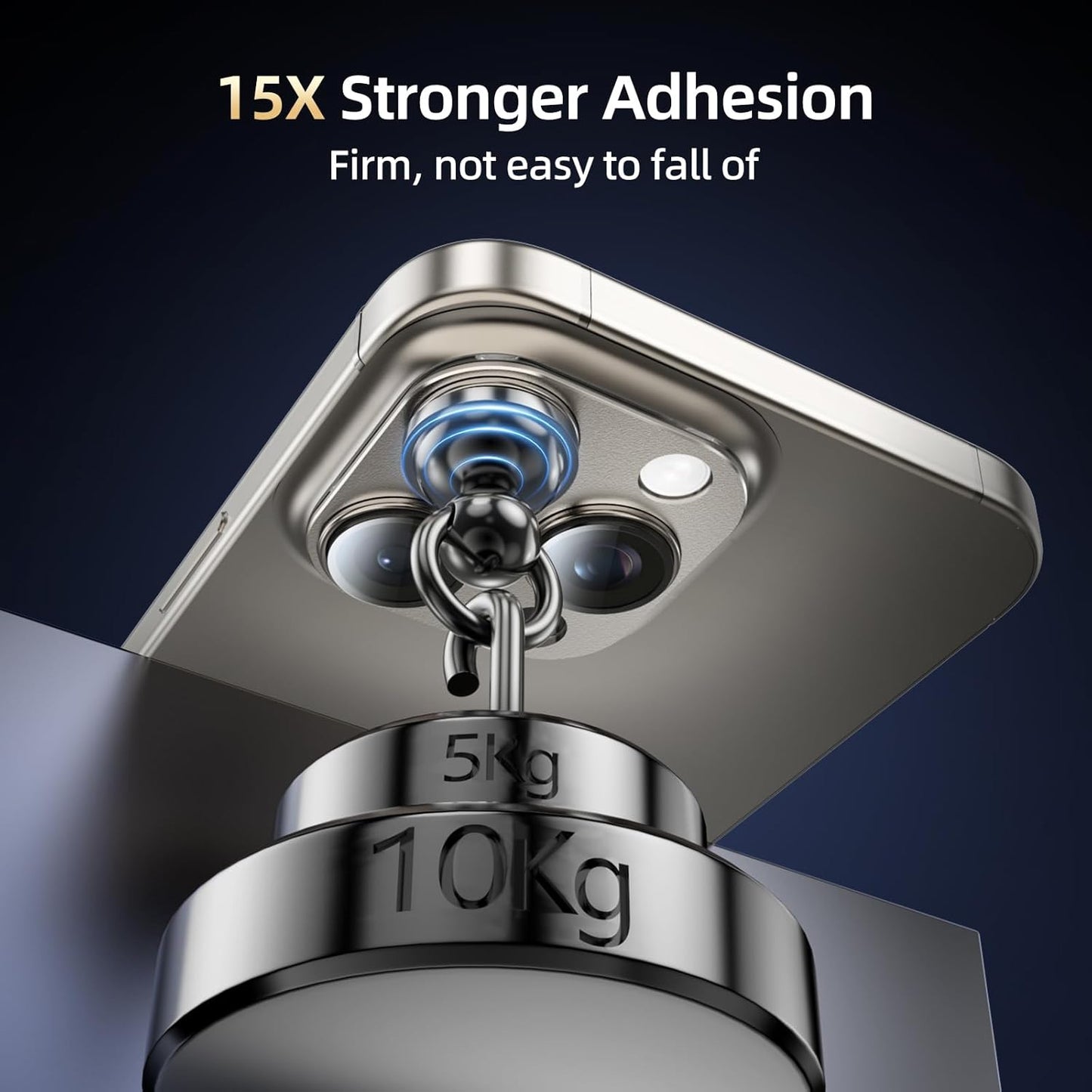 Compatible with iPhone 15 Pro Camera Lens Protector, [Case-Friendly][Strong Adsorption][AR Anti-Reflection] Tempered Glass Full Coverage Camera Screen Protector- Titanium