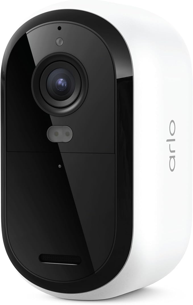 Arlo Essential Security Cameras Wireless Outdoor 2K (3rd Gen, 2025 Release) - Battery Power, Person Recognition, Package Detection, Animated Preview, 1-Month Trial of Secure Plan, 1 Cam, White