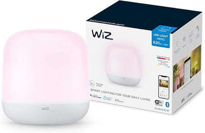 WiZ Connected Hero v2 Smart Portable Table Lamp, WiFi Enabled, 16 Million Colors, Compatible with Alexa and Google Home Assistant, No Hub Required