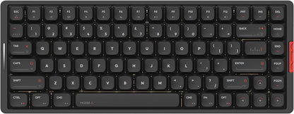 IQUNIX MQ80 Low Profile Mechanical Keyboard for Work and Gaming Tri Mode Wireless Wired CNC Aluminum Hot Swappable RGB Backlit Long Battery Life VIA Support (Black)