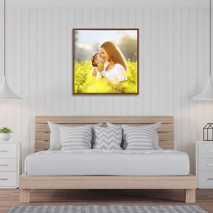 wall26 Framed Custom Canvas Wall Art for Living Room, Bedroom Canvas Prints for Home Decoration Ready to Hang - 24"x24", Natural Frame