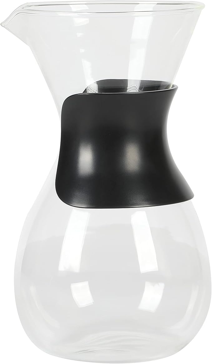 Mr. Coffee Verduzco 3 Piece 34 OZ Borosilicate Glass Pour Over Coffee Maker w/Hand Guard