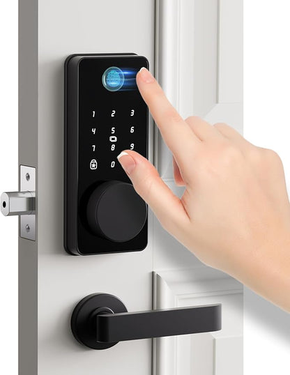 Keyless Entry Door Lock, Biquole Smart Lock with App Control, Fingerprint Door Lock, Electronic Keypad Deadbolt, Auto & One Touch Lock | Digital Smart Door Locks | Easy Installation | IP54 Waterproof